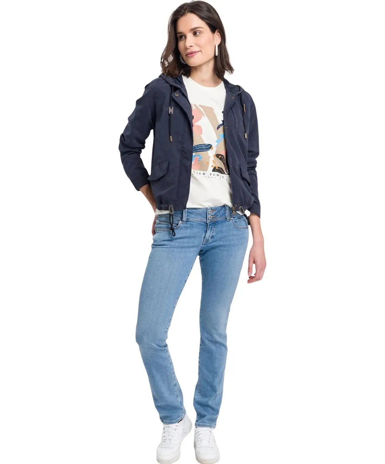 Cross Loie Jeans in Hellblau mit Doppelknopf-Verschluss