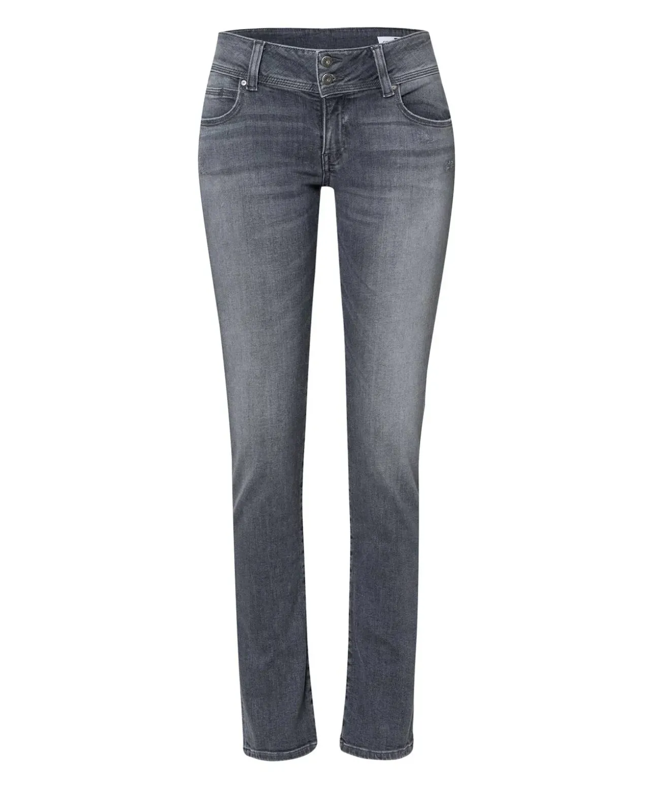 Cross Loie Jeans Regular Fit mit Doppelknopf in Mittelgrau