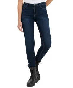 Cross Skinny Jeans Alan in Deep Blue mit hohem Bund