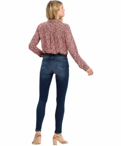 Cross Skinny Jeans High Waist Alan in Dunkelblau