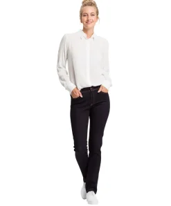 Cross Slim Fit Jeans Mom Anya in Rinsed Denim