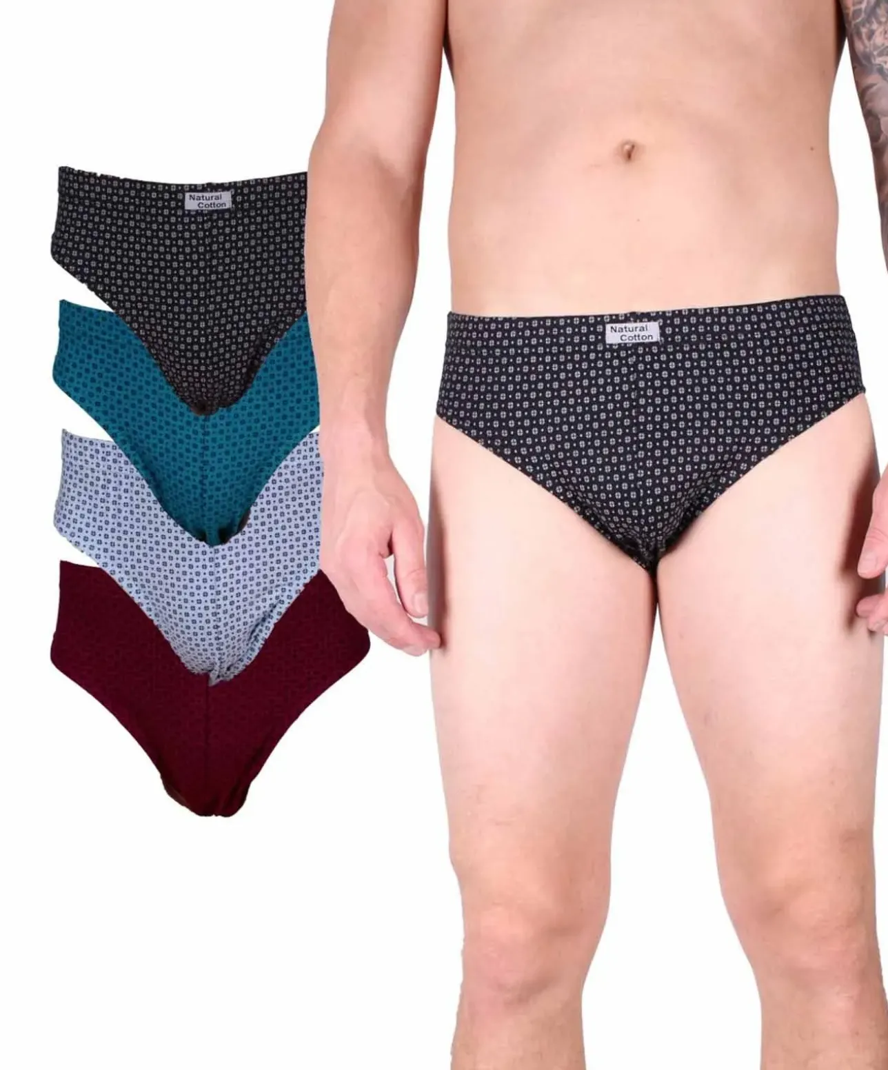 7Days Bodywear Herren Slips (4 Stück) in gemustertem Design