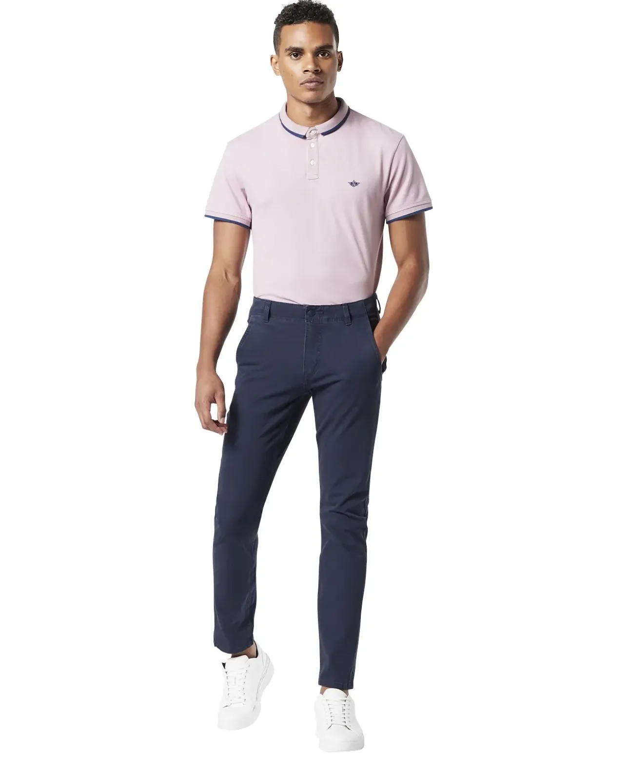 Dockers Alpha - marineblaue Chino hose mit flexiblen Hosenbund