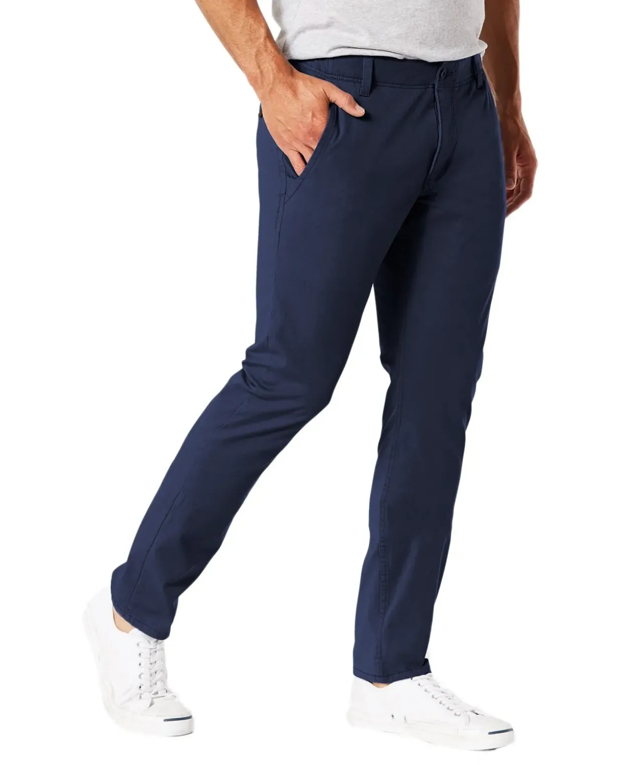 Dockers Alpha - marineblaue Chino hose mit flexiblen Hosenbund