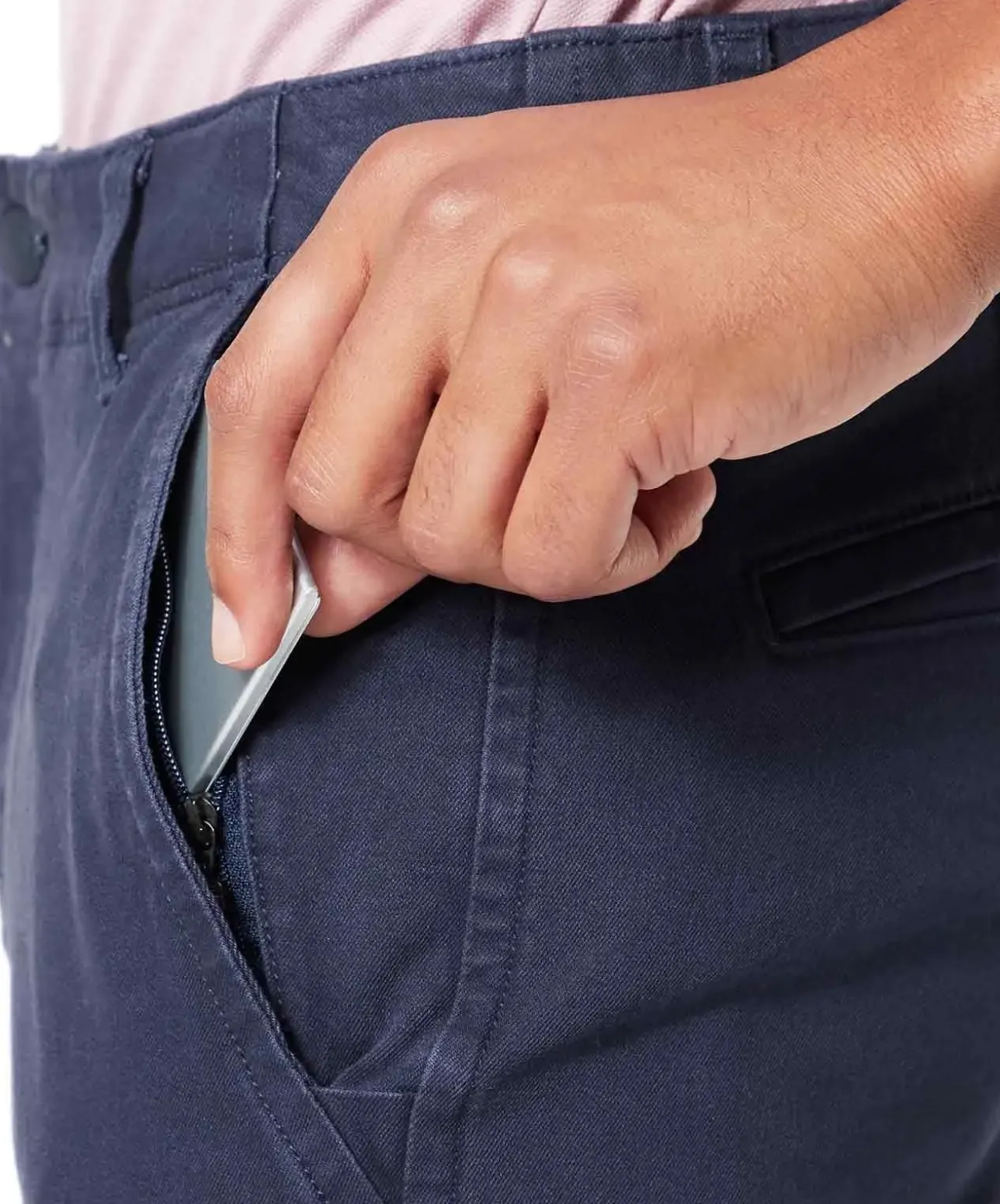Dockers Alpha - marineblaue Chino hose mit flexiblen Hosenbund