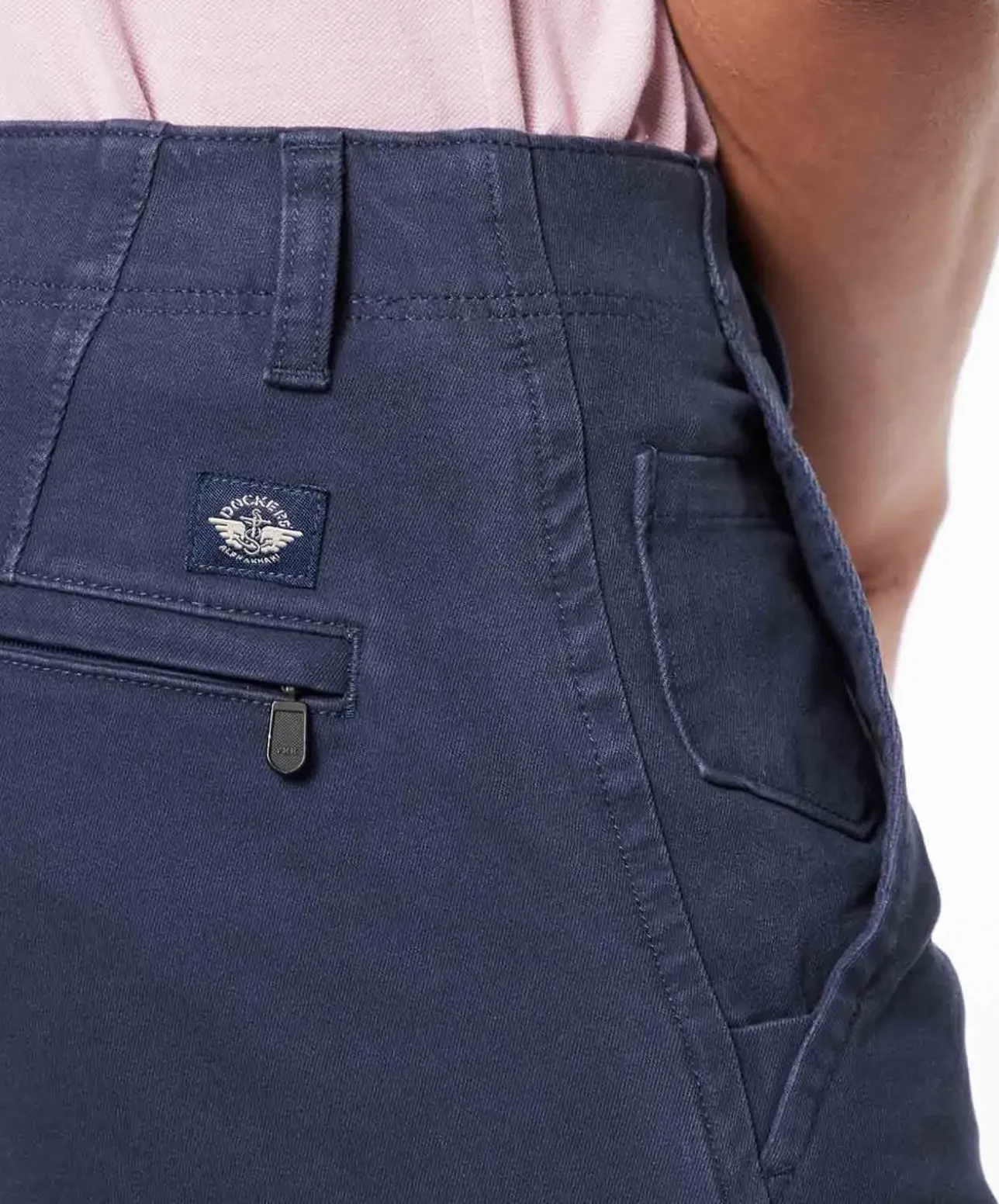 Dockers Alpha - marineblaue Chino hose mit flexiblen Hosenbund