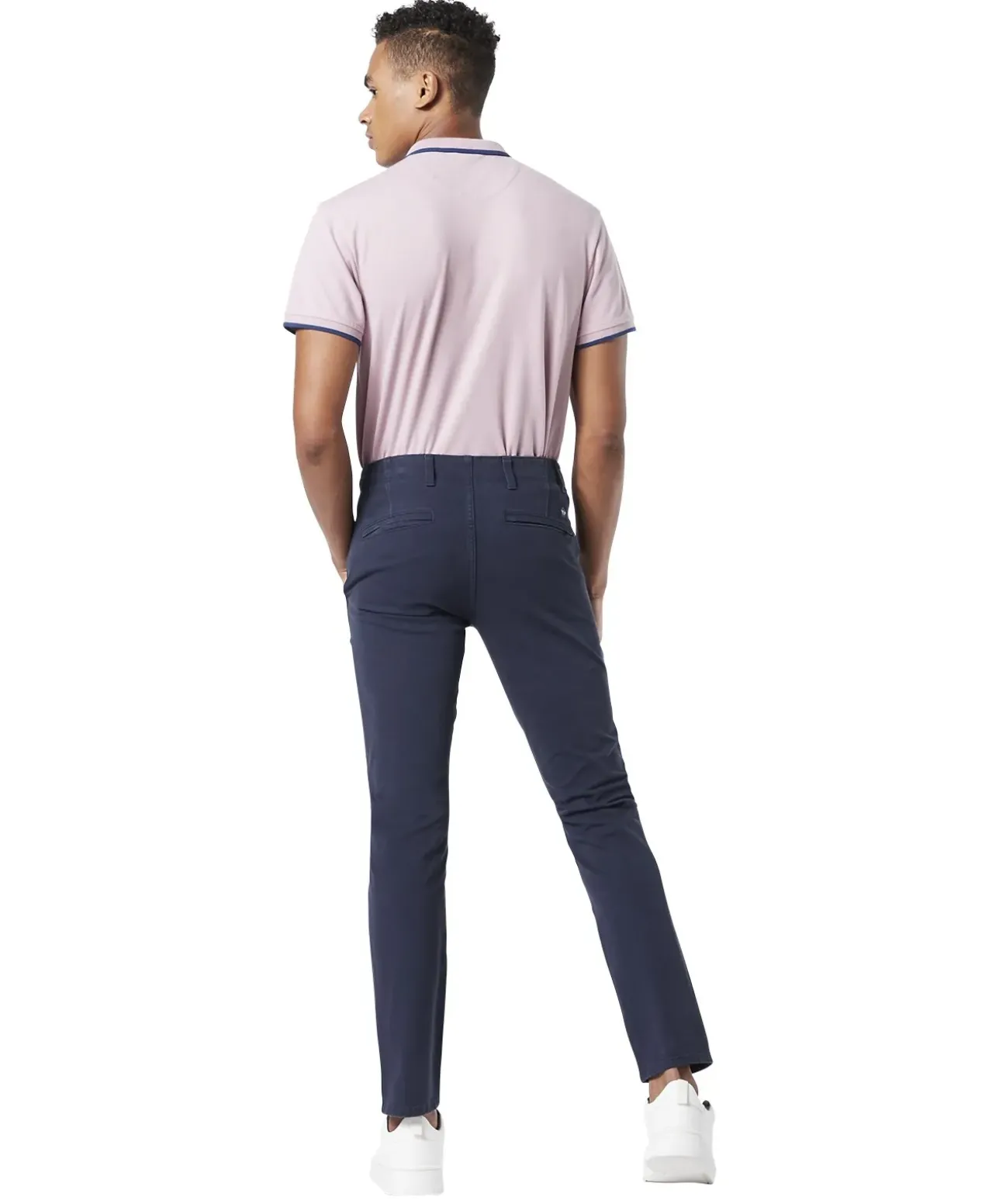 Dockers Alpha - marineblaue Chino hose mit flexiblen Hosenbund
