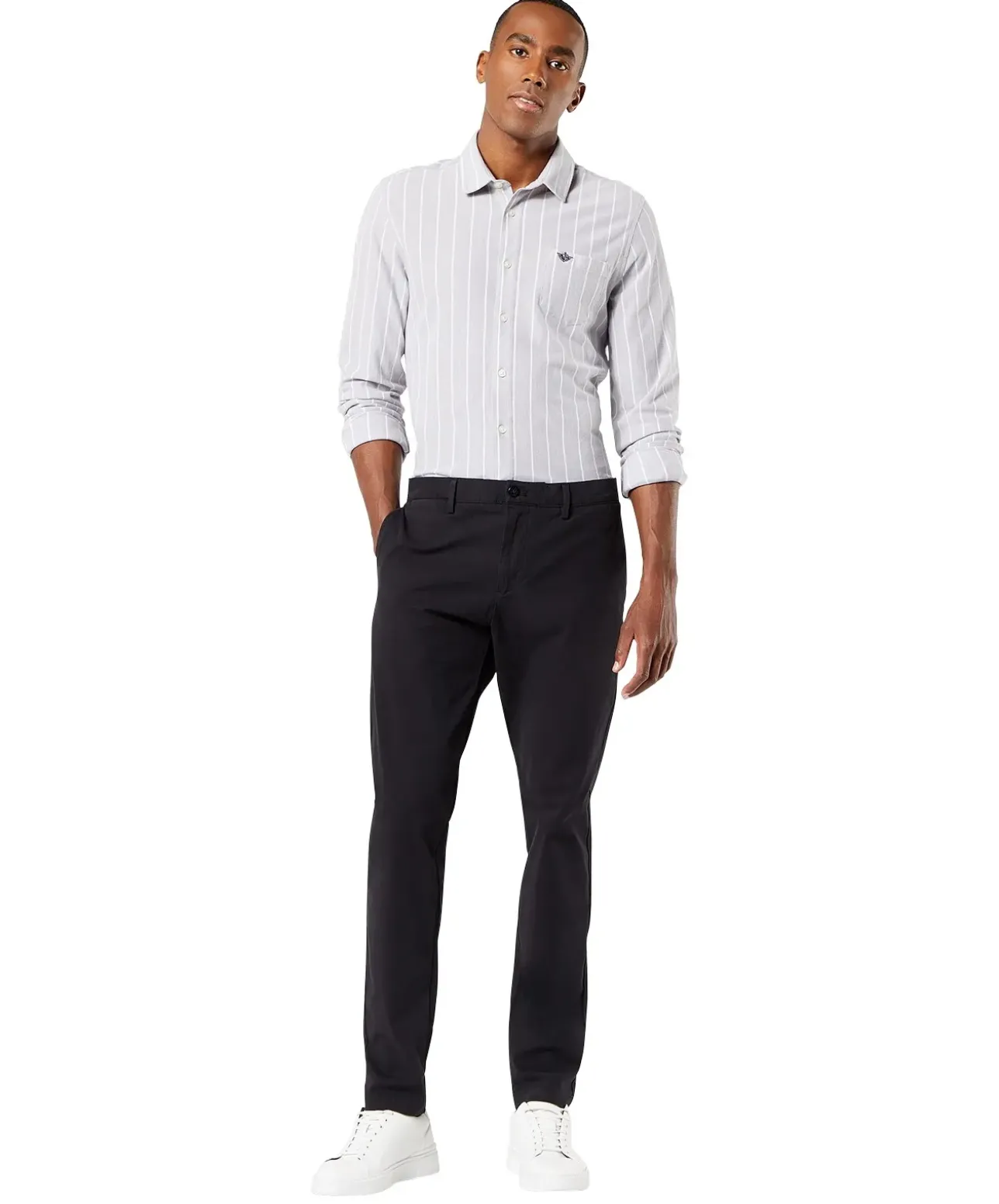 Dockers Chino Hose Alpha mit Tapered fit in schwarz