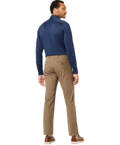 Dockers Chino Hose im Straight Fit aus braunem Twill