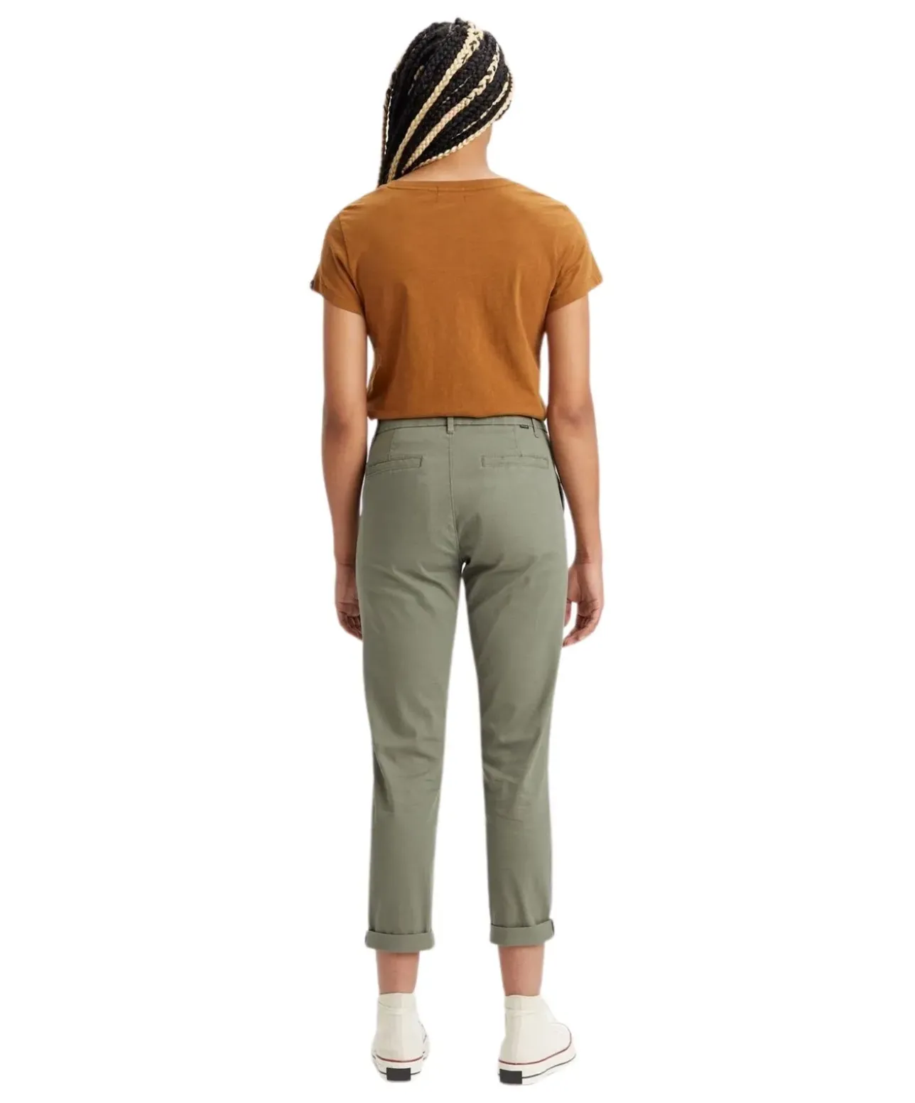 Dockers Chinohose mit Slim Fit in grüner Camo Färbung