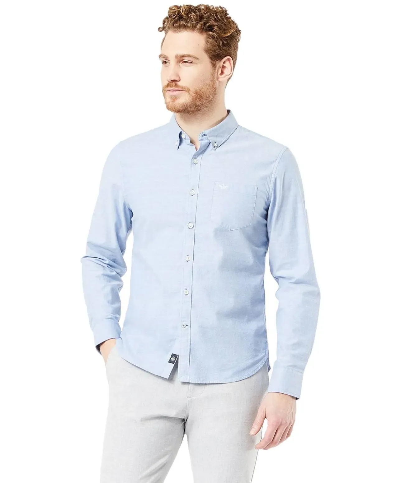 Dockers Hellblaues Oxford Shirt in schmaler Passform