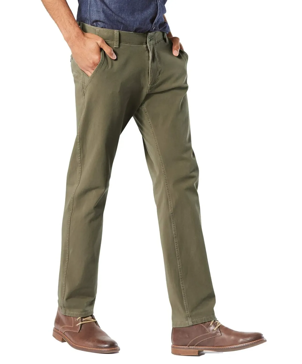 Dockers Herren Chino Alpha Smart 360 Flex in Olive