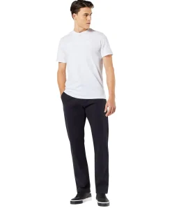 Dockers Herren Chino Straight Fit aus schwarzem Twill