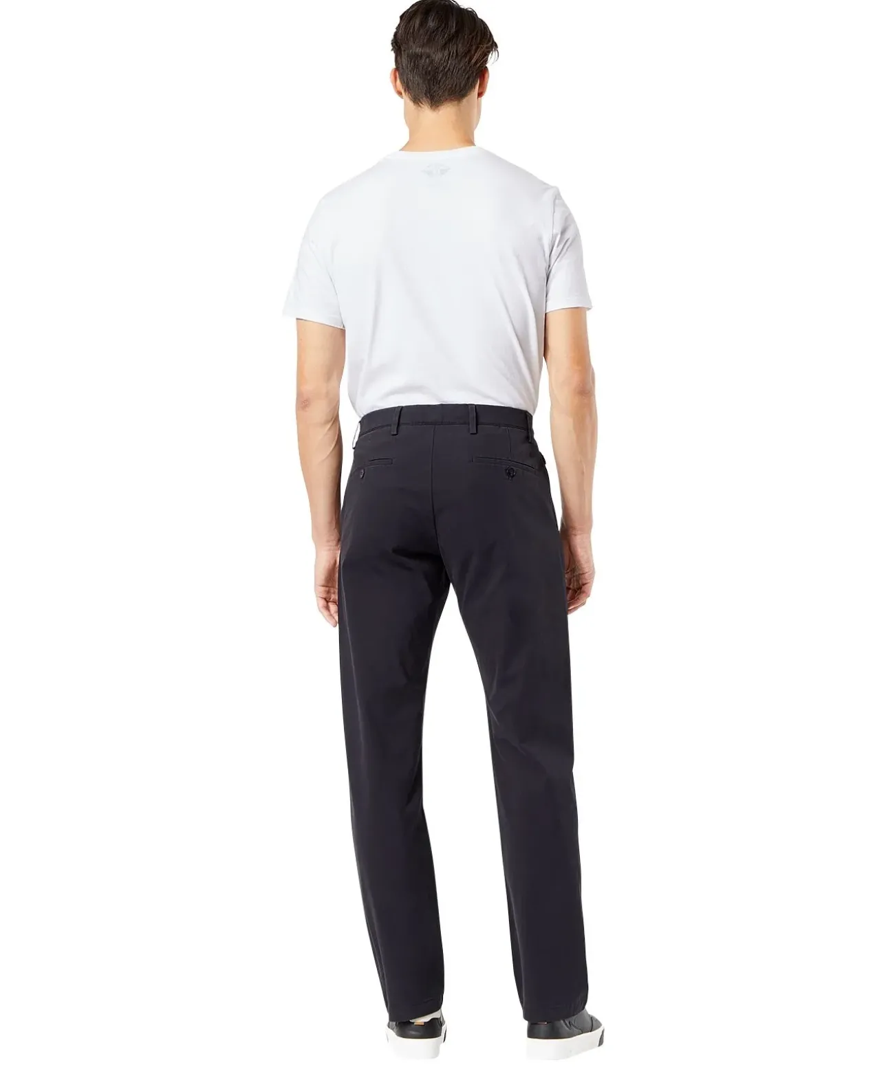 Dockers Herren Chino Straight Fit aus schwarzem Twill
