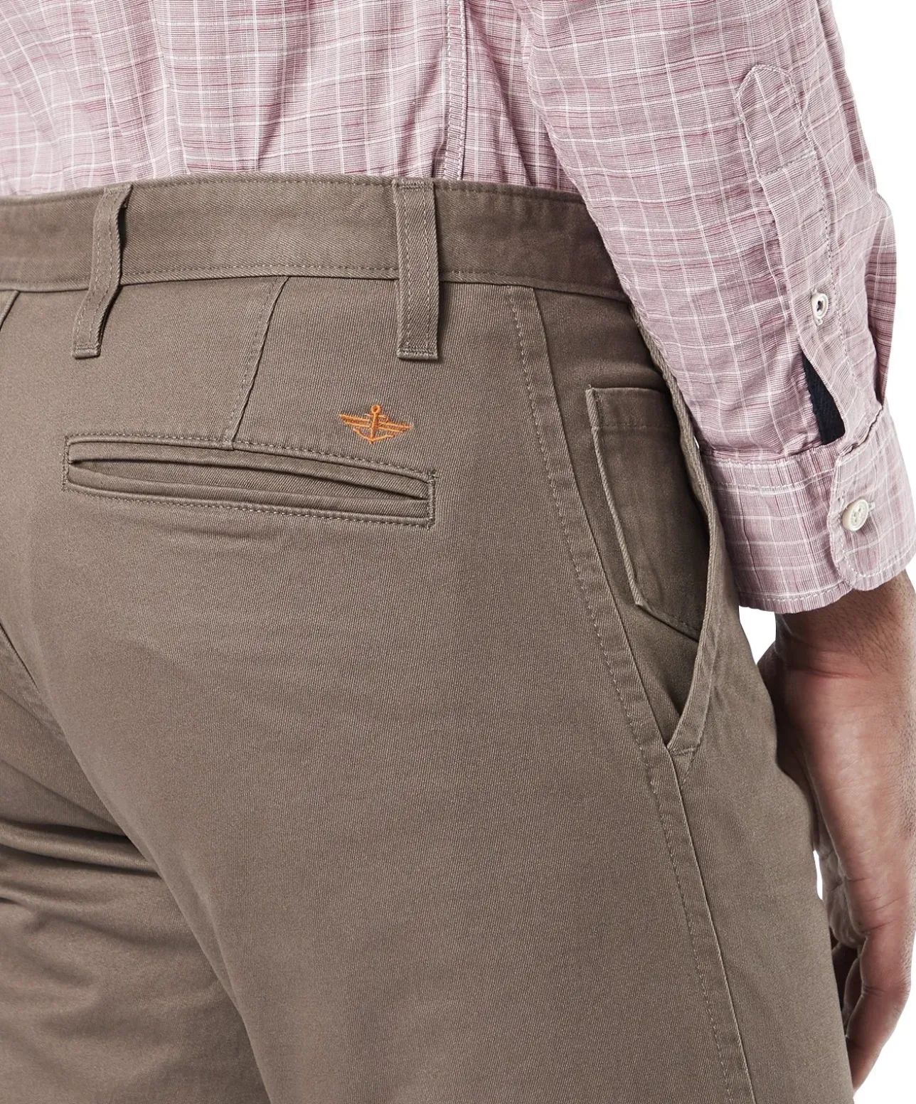 Dockers Hose Alpha Slim Tarped in Dark Pebble