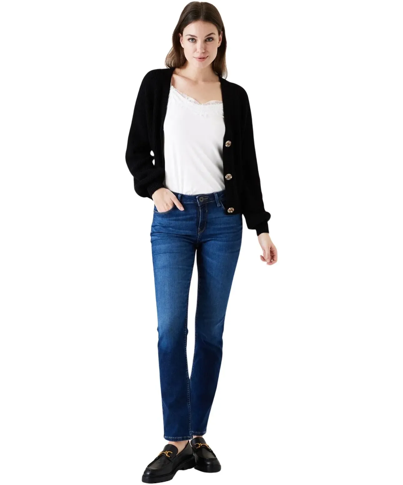 Garcia Celia 248 Jeans Straight Fit in Dunkelblau