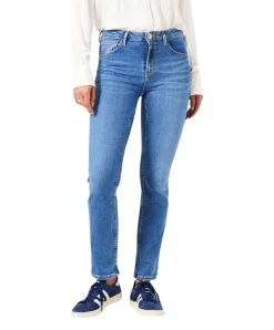 Garcia Celia 248 Jeans Straight Fit in Mittelblau