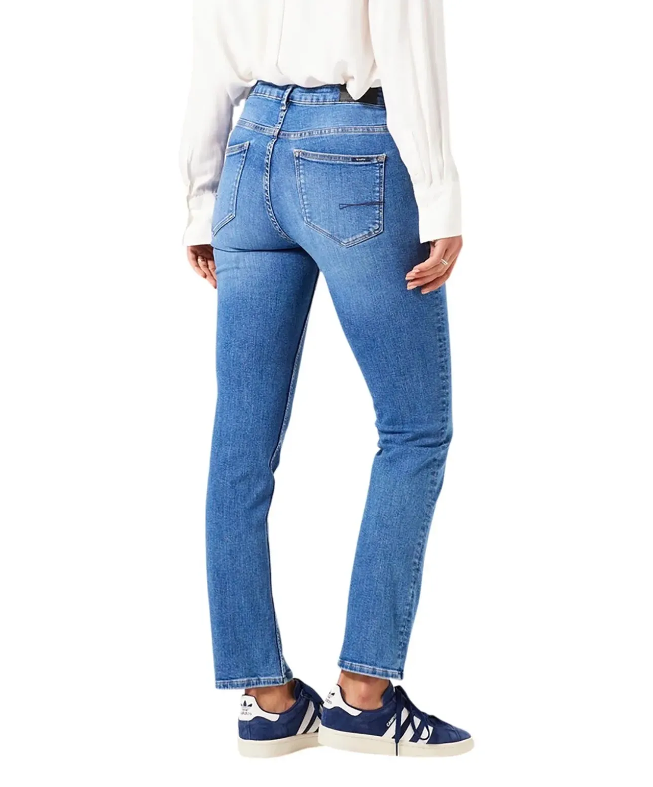 Garcia Celia 248 Jeans Straight Fit in Mittelblau