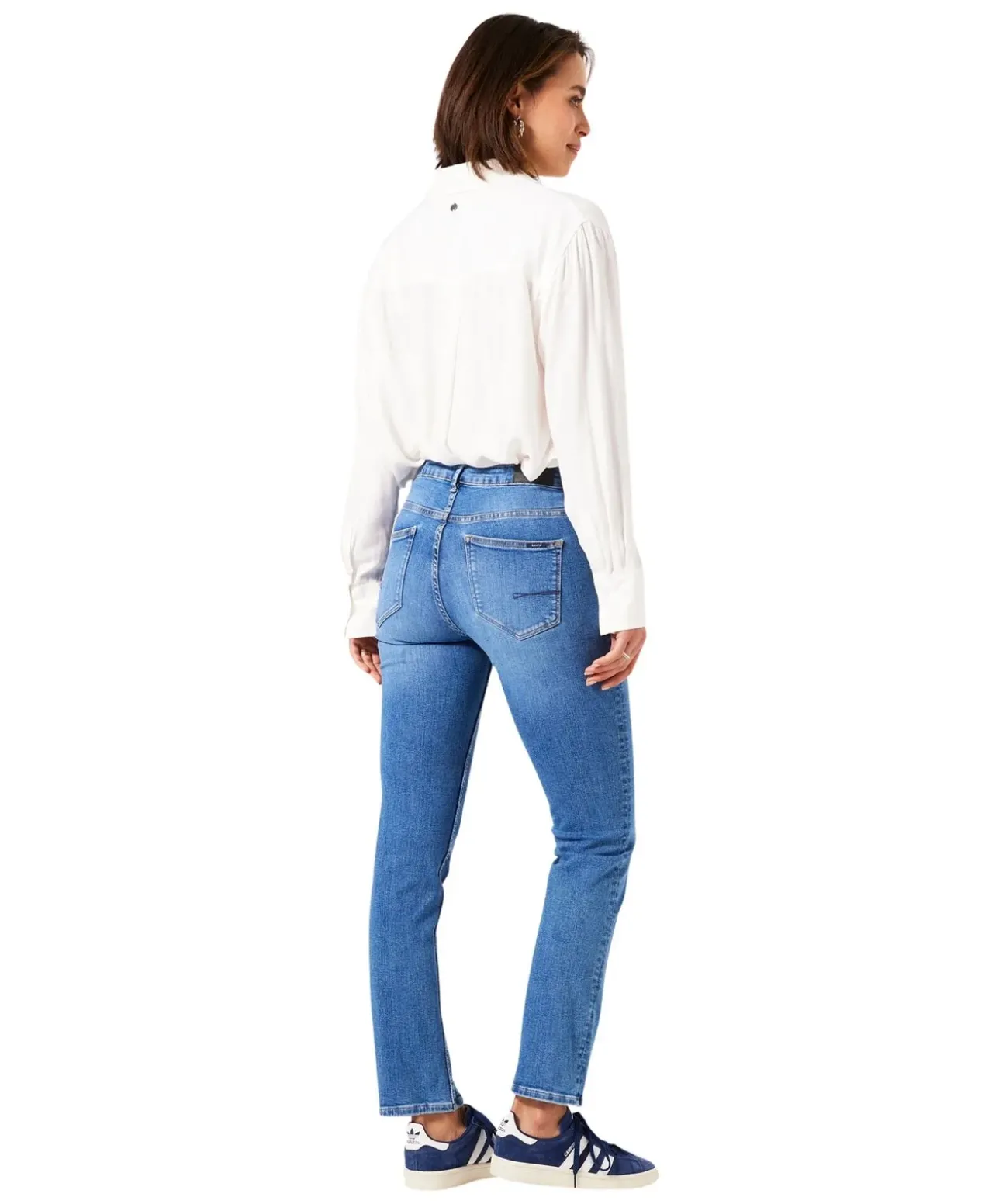 Garcia Celia 248 Jeans Straight Fit in Mittelblau