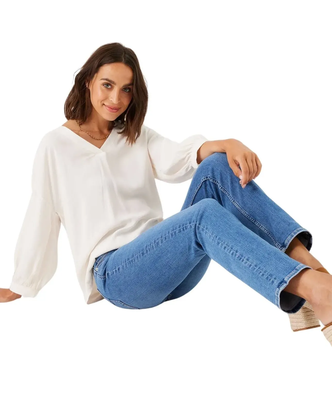 Garcia Celia 248 Jeans Straight Fit in Mittelblau