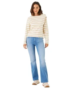 Garcia Celia Jeans Flared mit hoher Taille in Hellblau