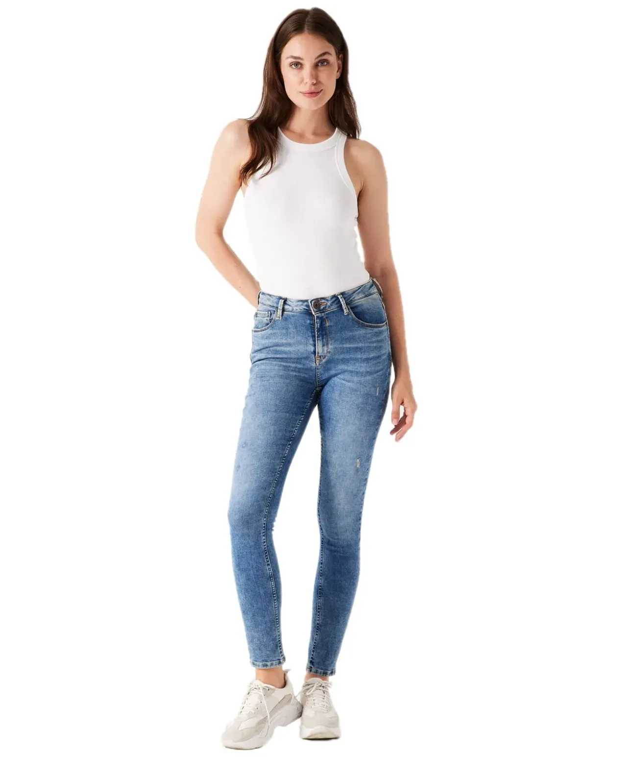 Garcia Celia Jeans mit hoher Taille in Vintage Used