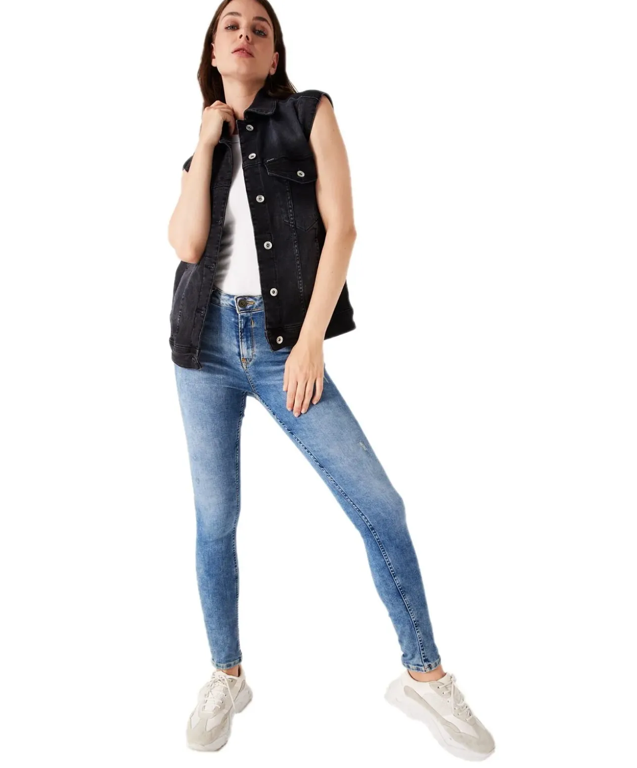 Garcia Celia Jeans mit hoher Taille in Vintage Used
