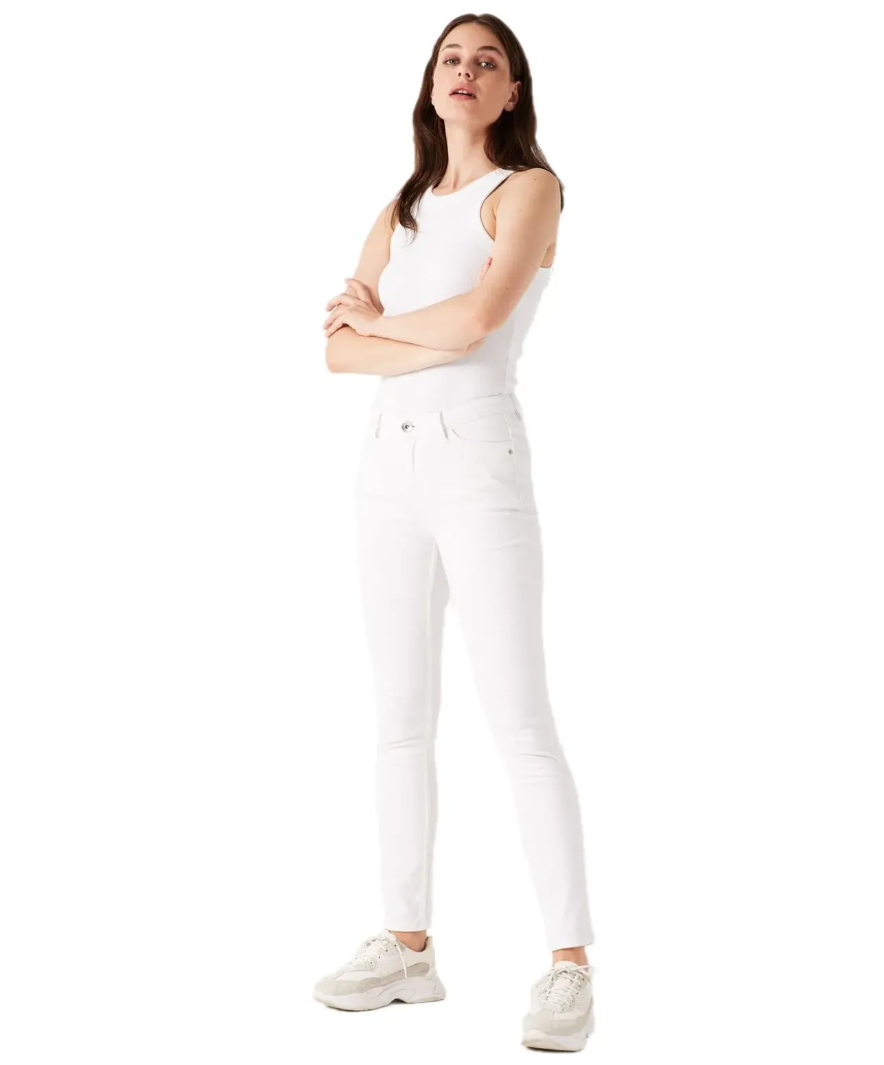 Garcia Celia Jeans Super-Slim Fit aus weißen Stretch-Denim