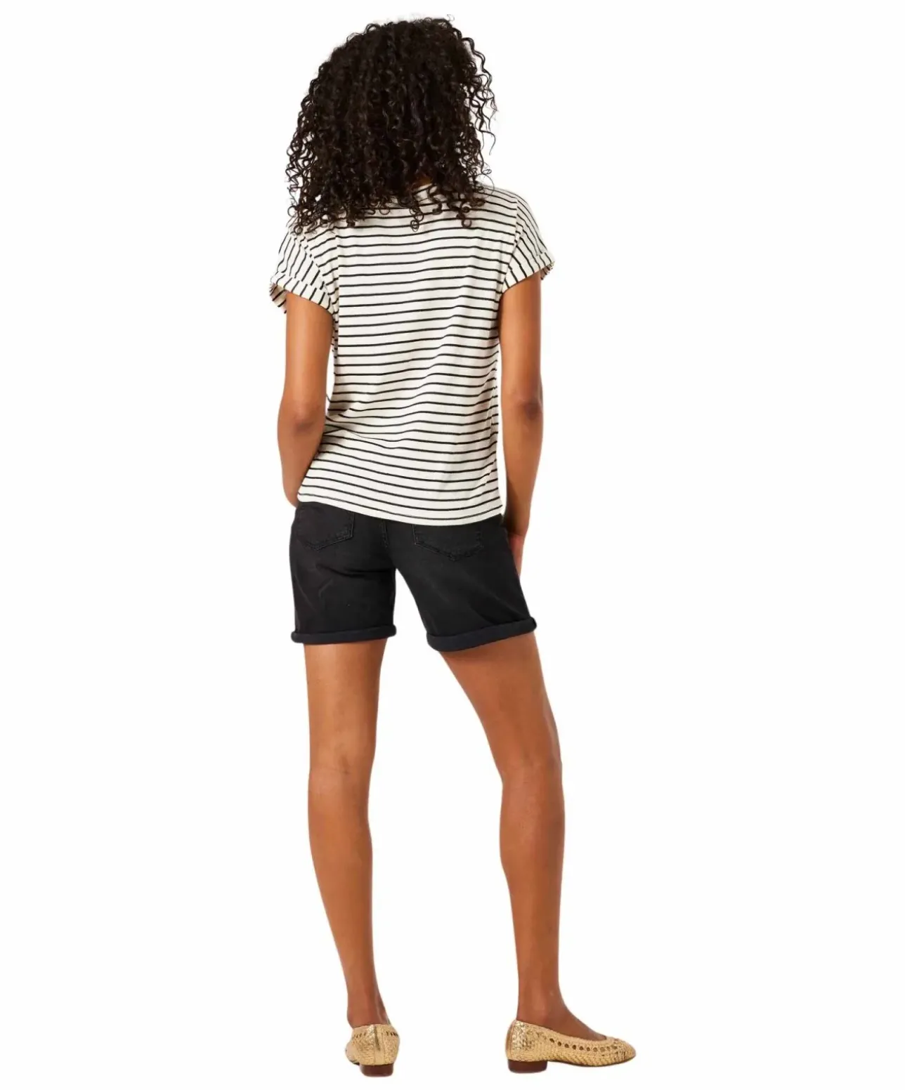 Garcia Celia Slim Bermuda Jeans in Dark Used