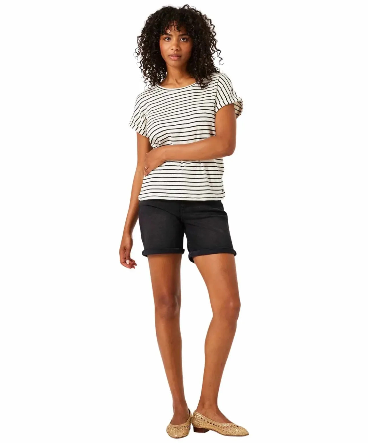 Garcia Celia Slim Bermuda Jeans in Dark Used