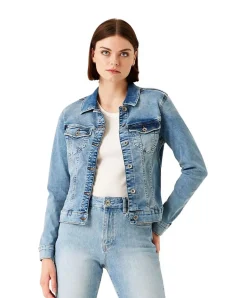 Garcia Damen Jeansjacke Sofia Slim in hellblauer Optik