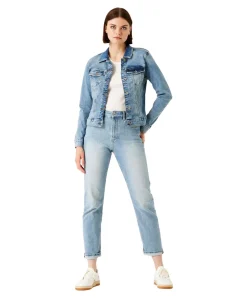 Garcia Damen Jeansjacke Sofia Slim in hellblauer Optik