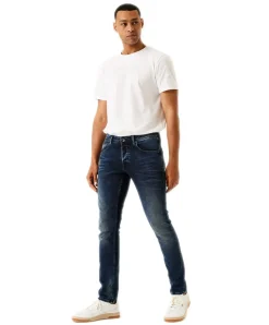 Garcia Herren Jeans Slim Fit Savio in dunklem Vintage-Look