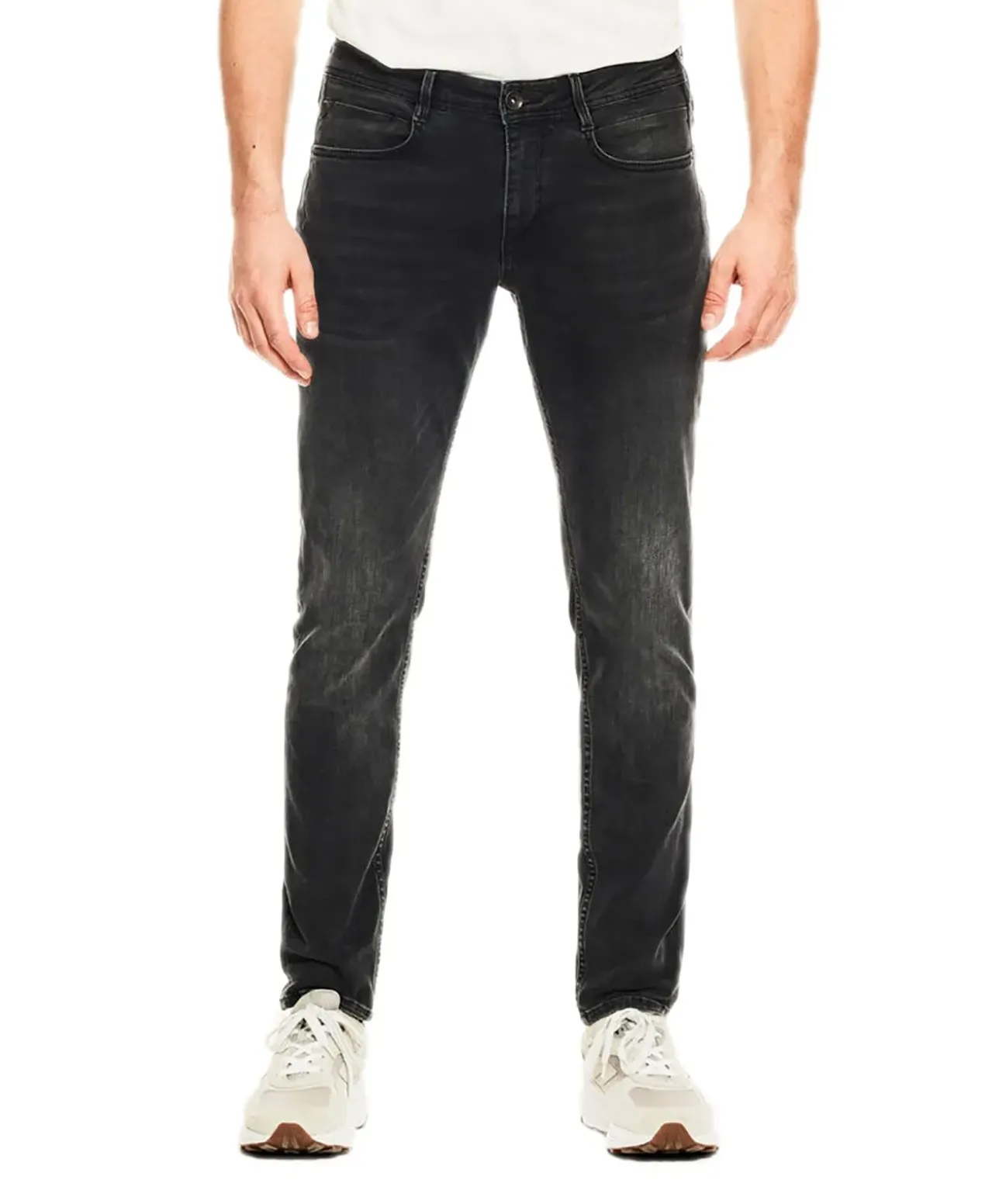 Garcia Herren Jeans Tapered Rocko in dunklem Used Grey