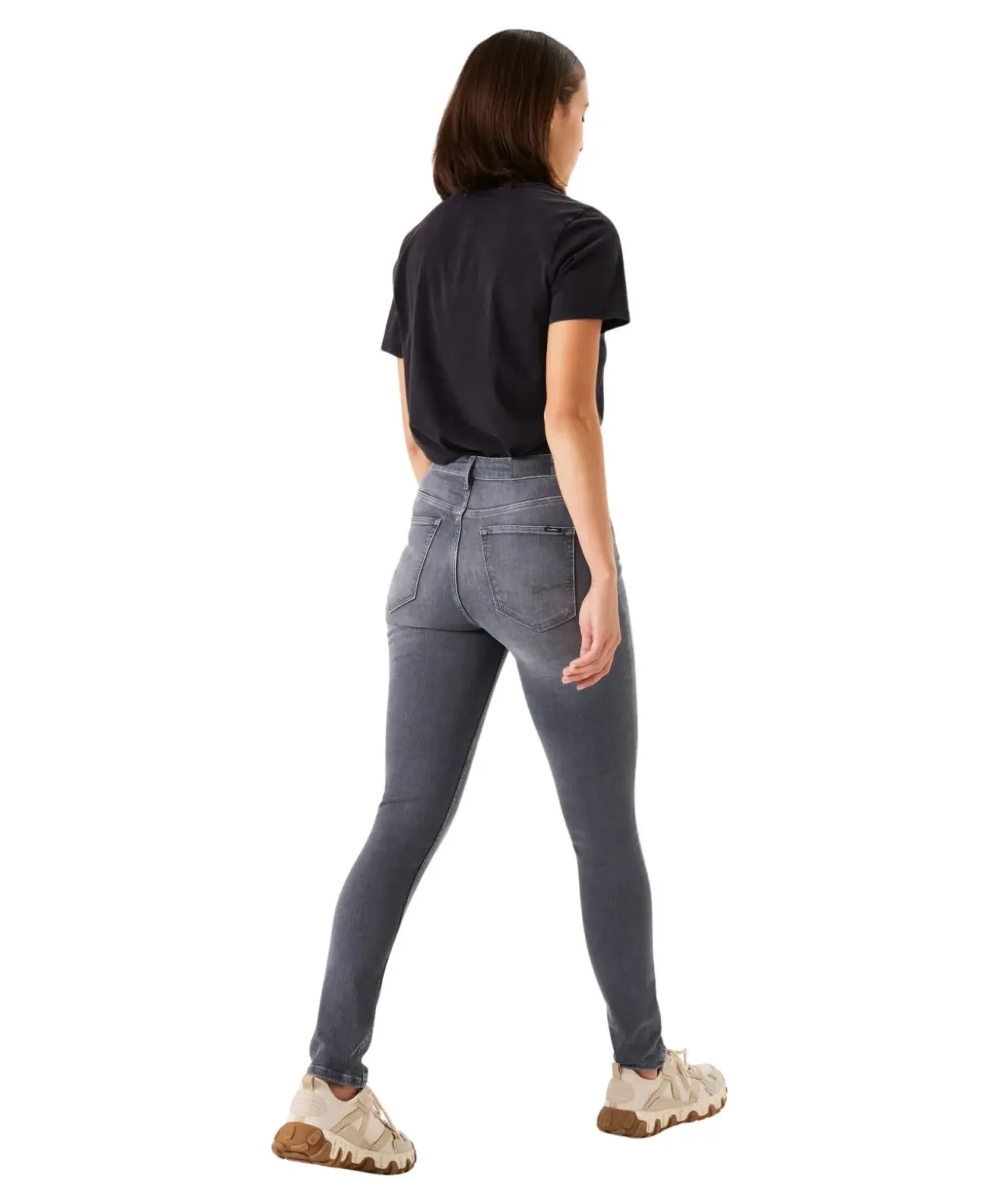 Garcia Jeans Celia in Grau mit hoher Taille