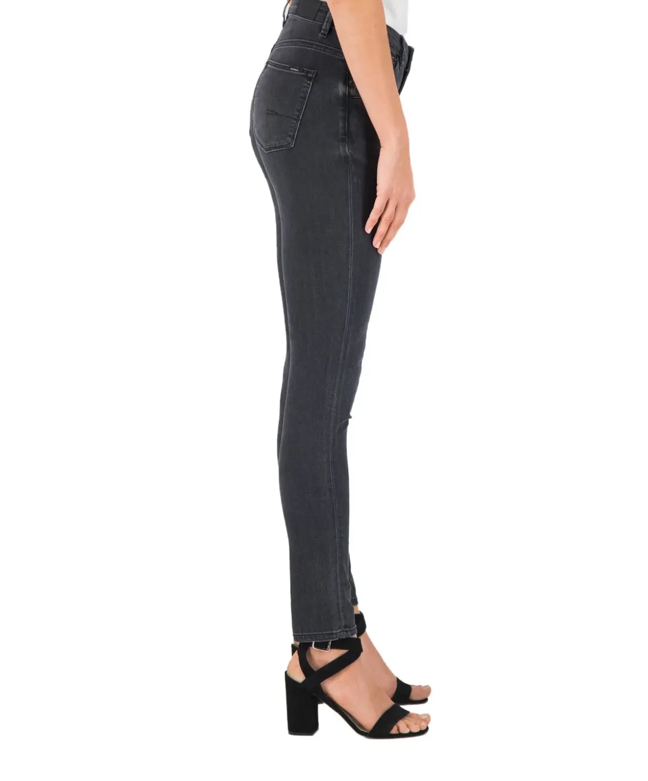 Garcia Jeans Slim Fit Celia mit hoher Taille in Dunkelgrau