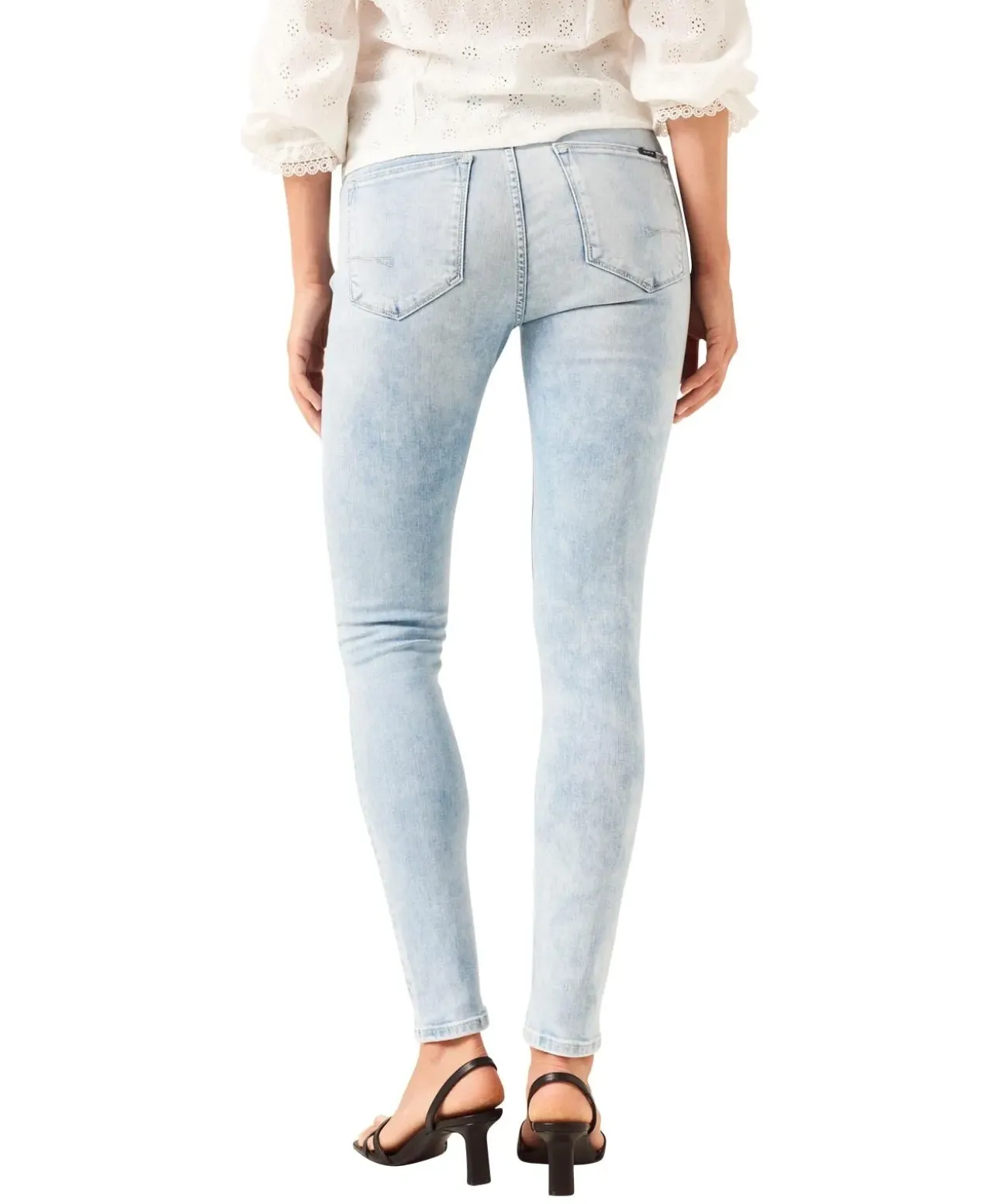Garcia Jeans Slim Fit Celia 244 in Hellblau mit hohem Bund