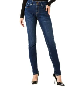 Garcia Jeans Slim Fit Curved Caro 285 in blauem Dark Used