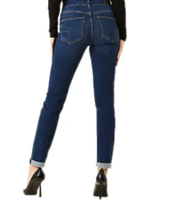 Garcia Jeans Slim Fit Curved Caro 285 in blauem Dark Used