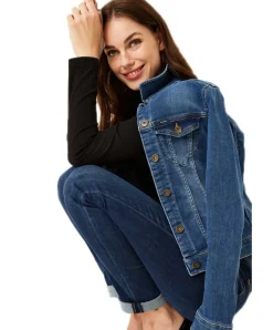 Garcia Jeans Slim Fit Curved Caro 285 in blauem Dark Used