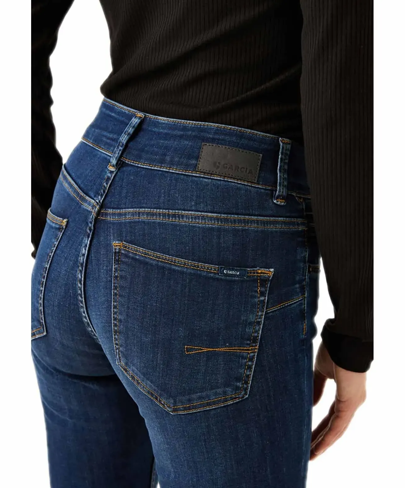 Garcia Jeans Slim Fit Curved Caro 285 in blauem Dark Used