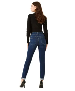 Garcia Jeans Slim Fit Curved Caro 285 in blauem Dark Used