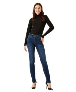 Garcia Jeans Slim Fit Curved Caro 285 in blauem Dark Used