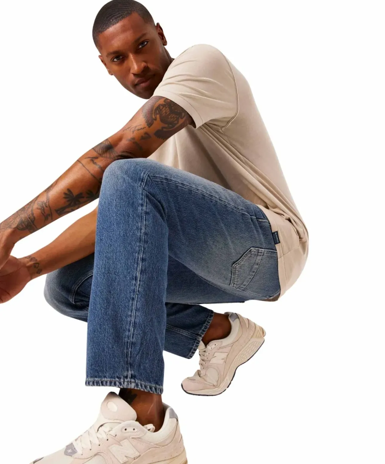 Garcia Maurizio Dad Fit Jeans in Mittelblau