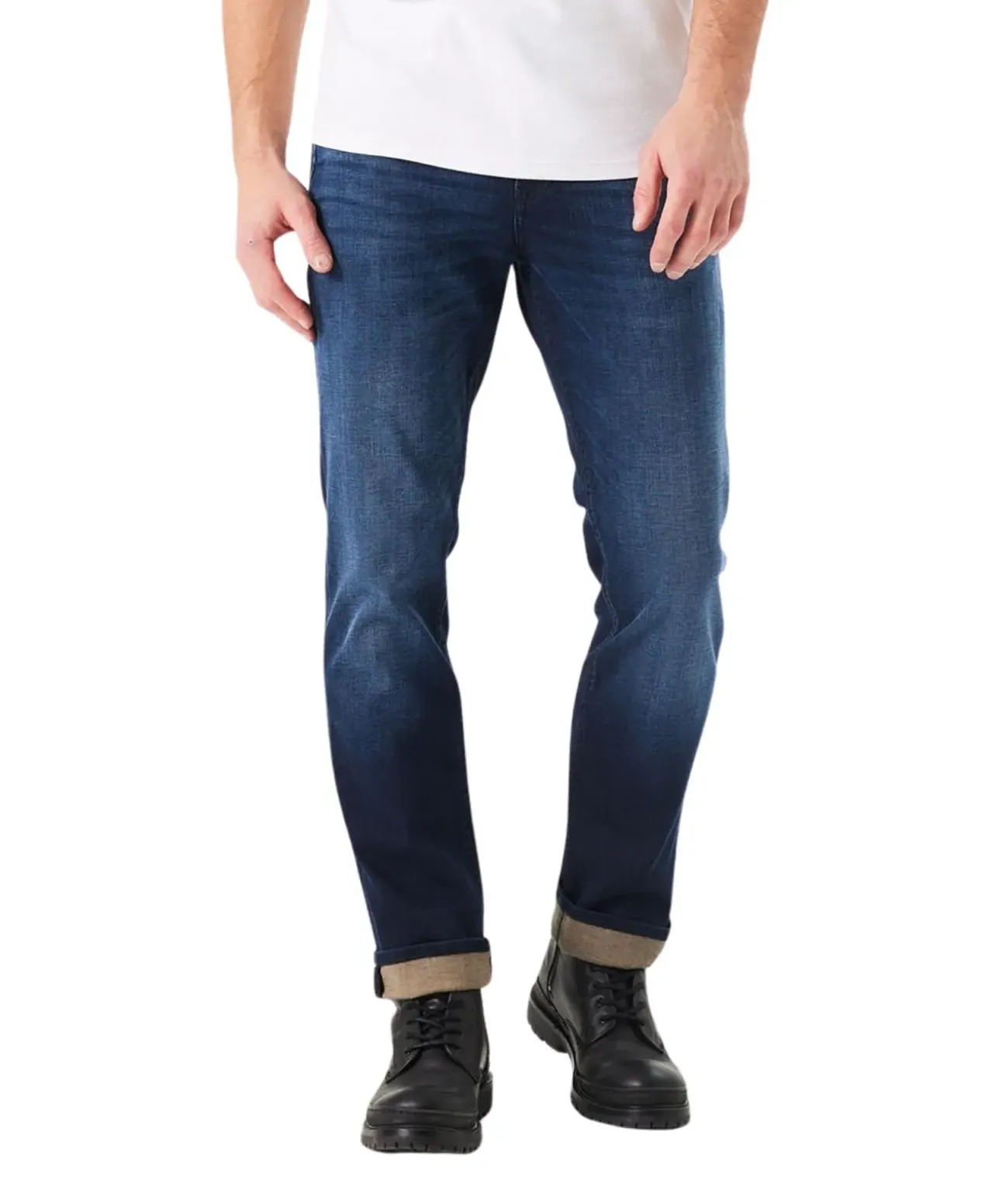 Garcia Rocko 691 Jeans in Dunkelblau mit Straight fit