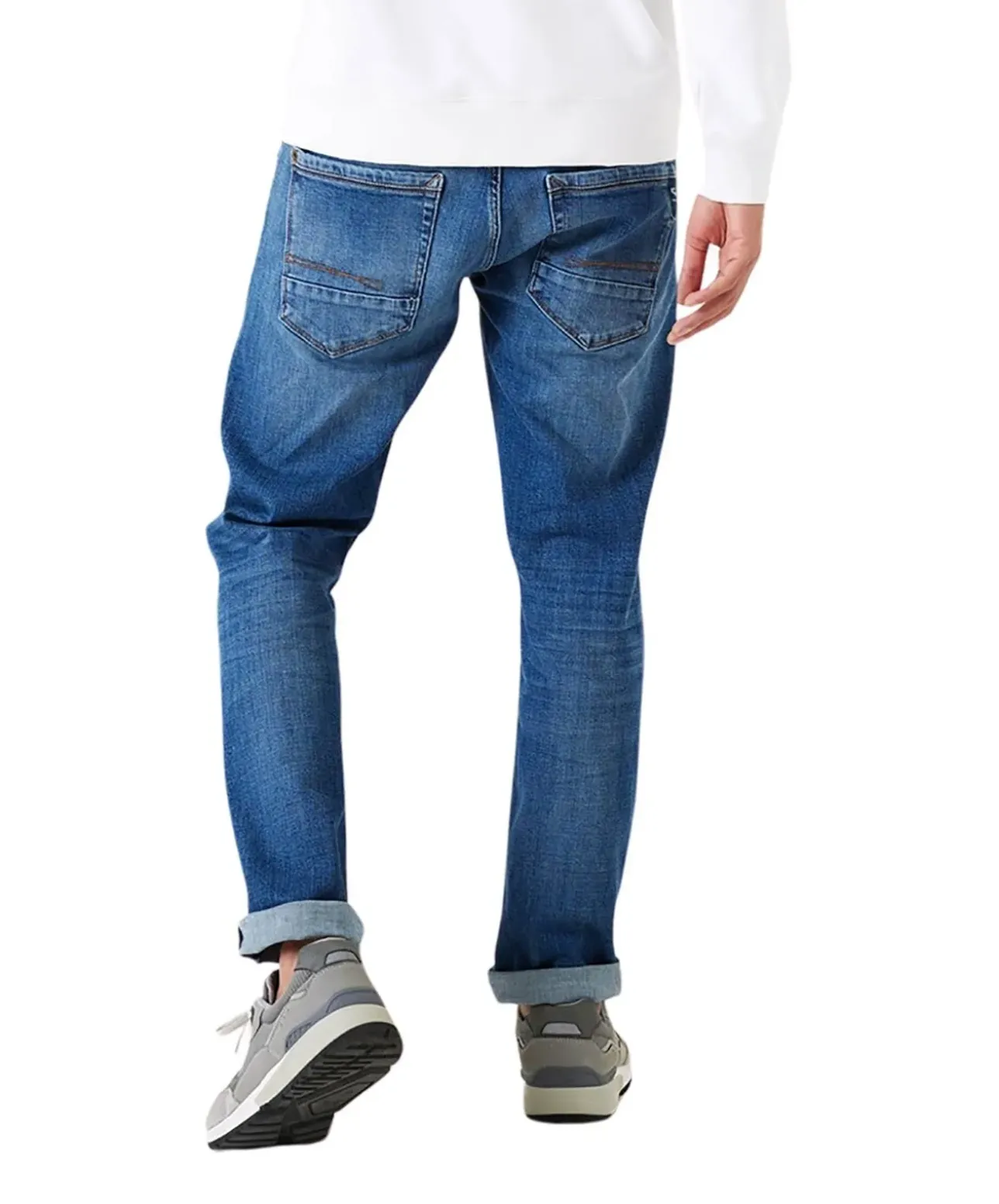 Garcia Russo Jeans Tapered in mittelblauer Waschung