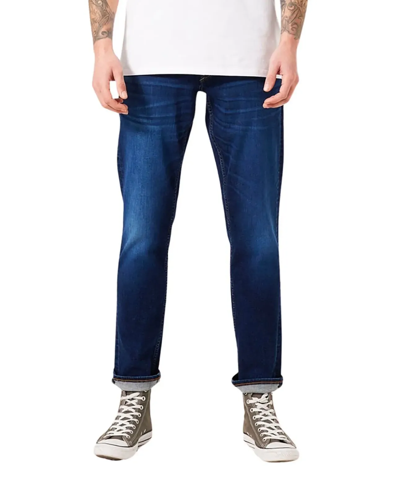 Garcia Russo Tapered Jeans in Medium Blue Used