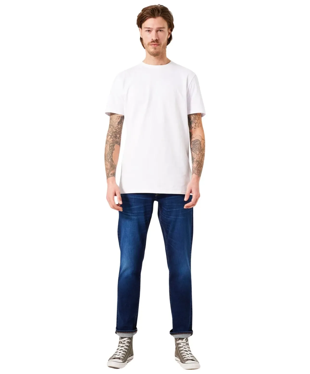 Garcia Russo Tapered Jeans in Medium Blue Used