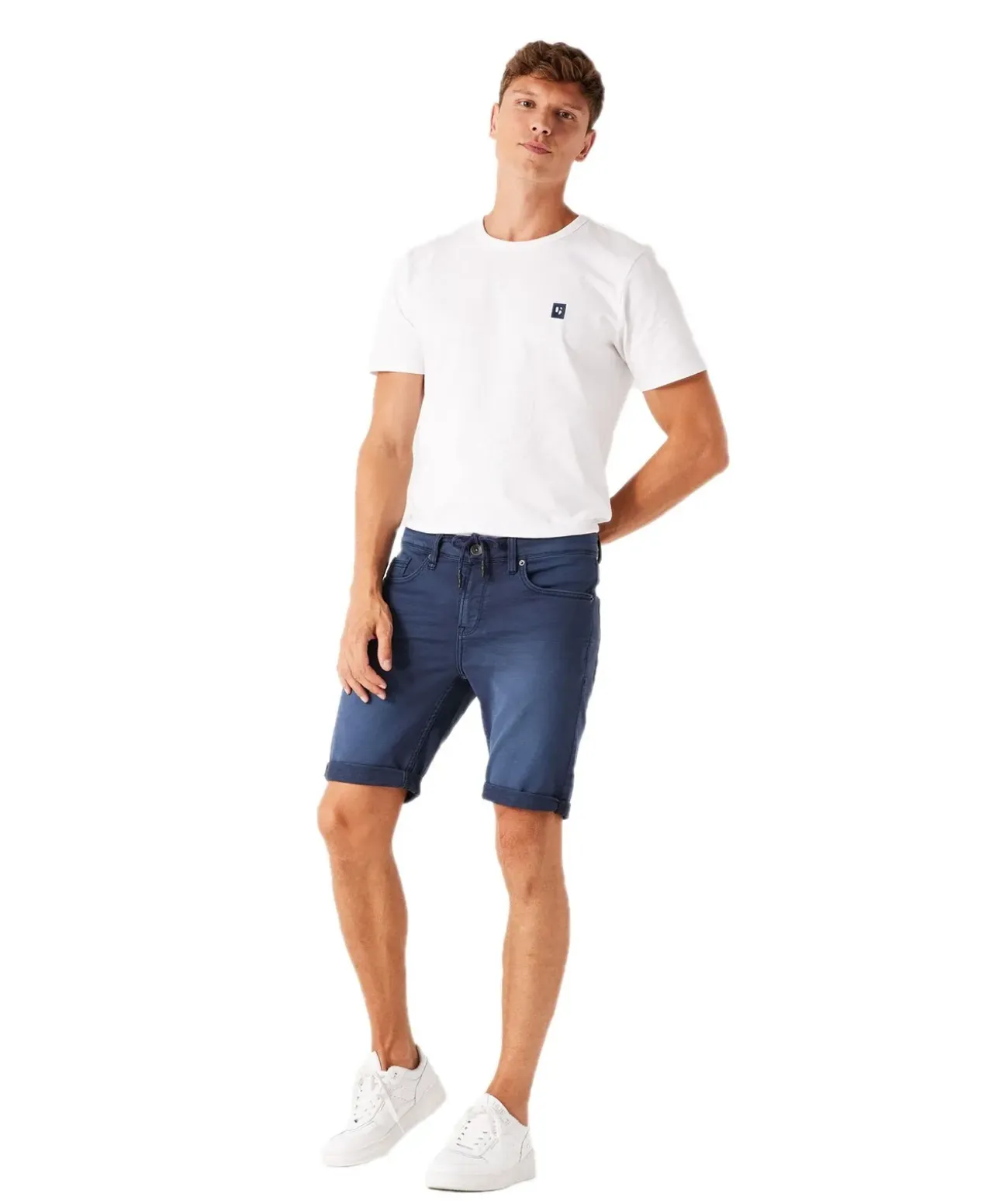 Garcia Savio Jeans Shorts in mittelblauem Used