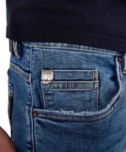 Garcia Savio Jeans Slim Fit in mittelblauem Used-Look